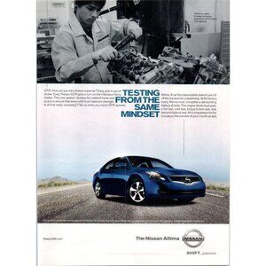 2008 Nissan Altima Sedan Vintage Print Ad Tech Lab Coat Torque Wrench Wall Art